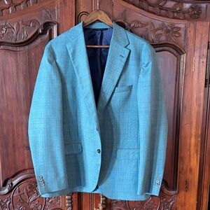 Elegant Teal Men's Blazer